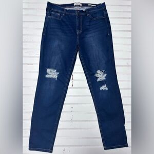 Angels Forever Young Dark Blue Denim Ripped Distressed Skinny Jeans Women’s 12